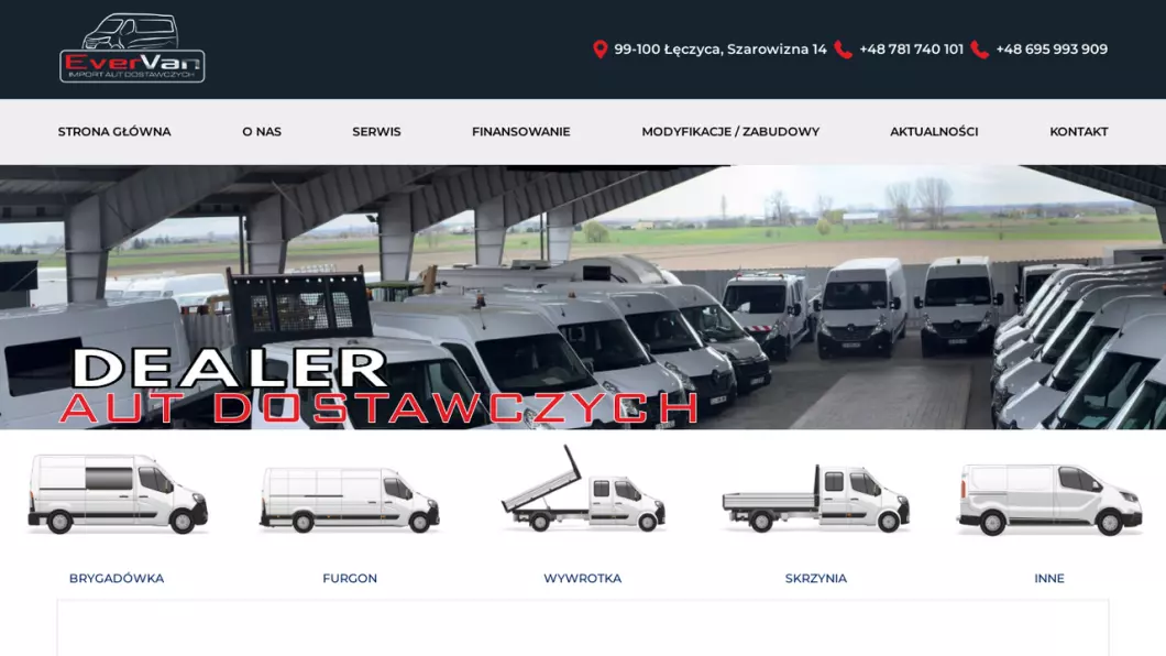 Import aut dostawczych - EverVan